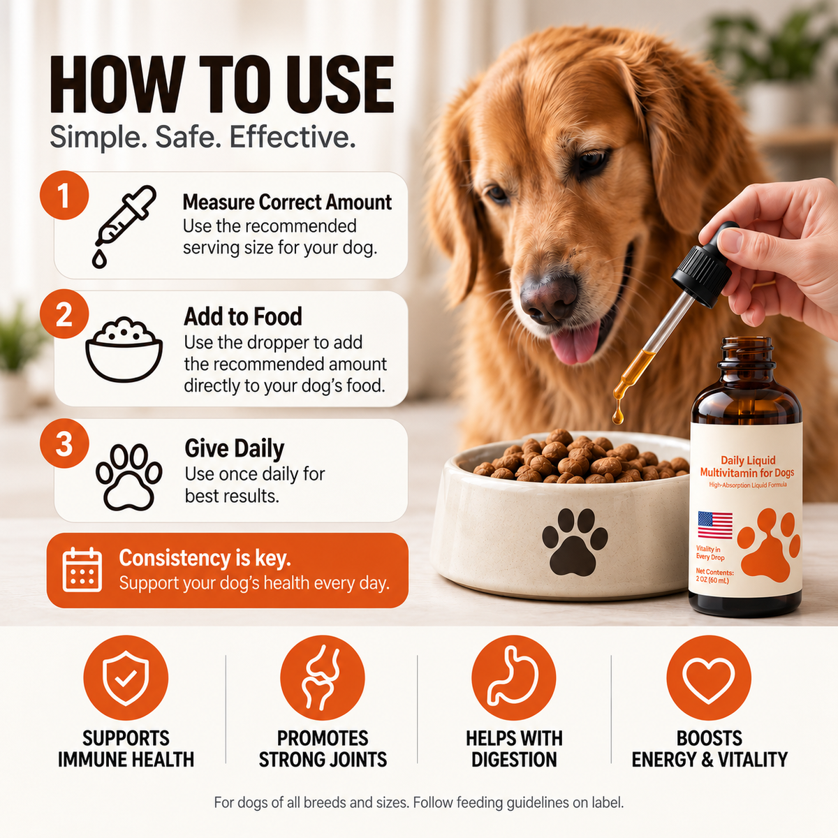 Daily Liquid Multivitamin for Dogs