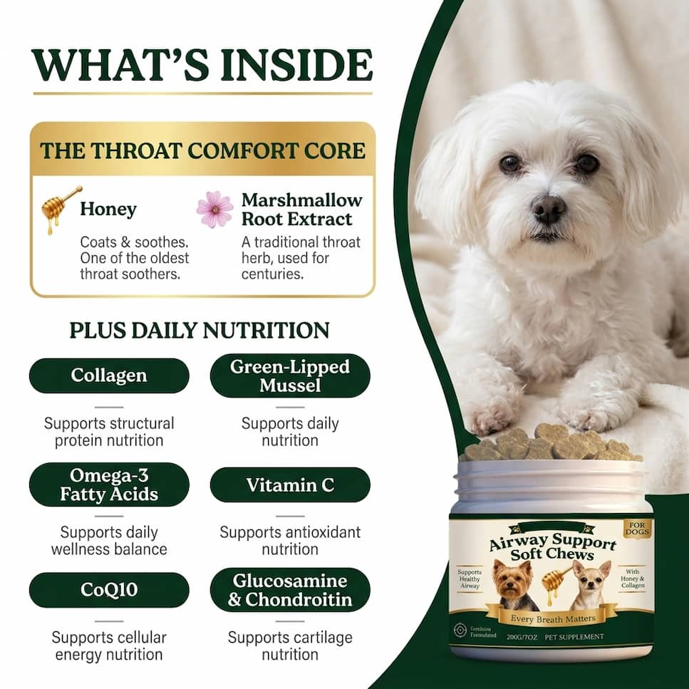 Honey & Root Throat Comfort Chews for Small Dogs